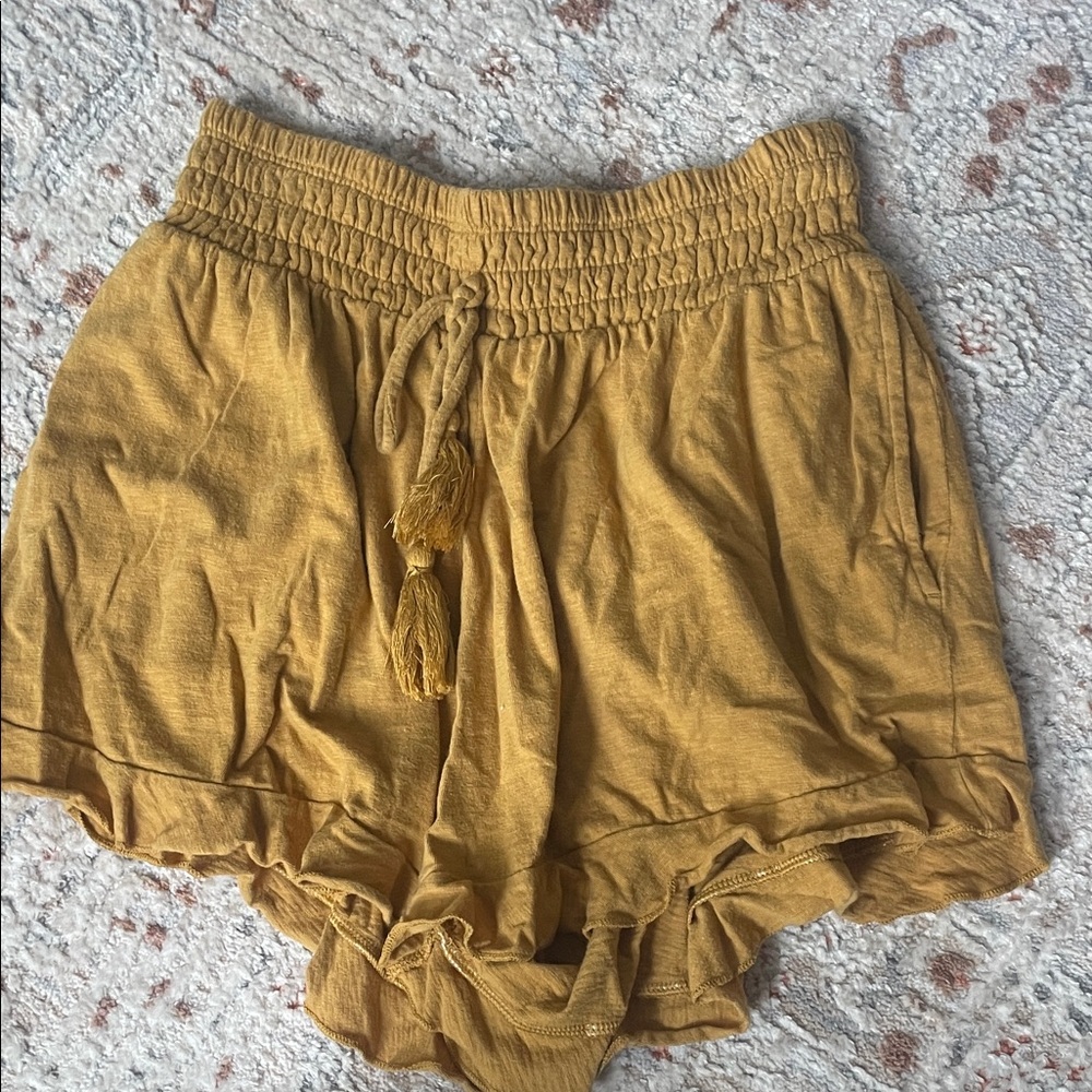 American Eagle Outfitters High Waist Mustard Shorts